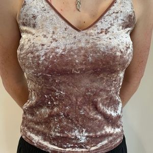 Crushed velvet tank